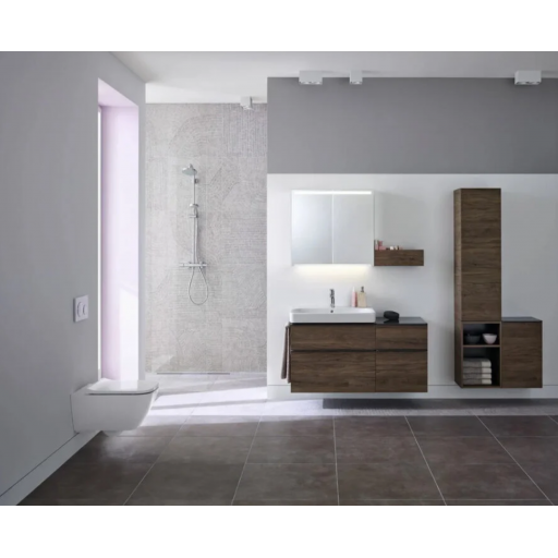 Унитаз подвесной безободковый Geberit SMYLE SQUARE 500.683.01.2 с крышкой-сиденьем микролифт